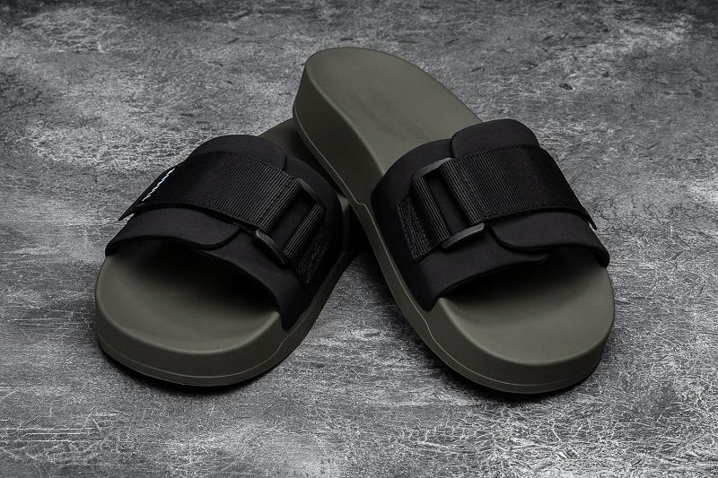 Nobull Ivy Adjustable Slide Women's Slides Dark / Green | USA K1826O
